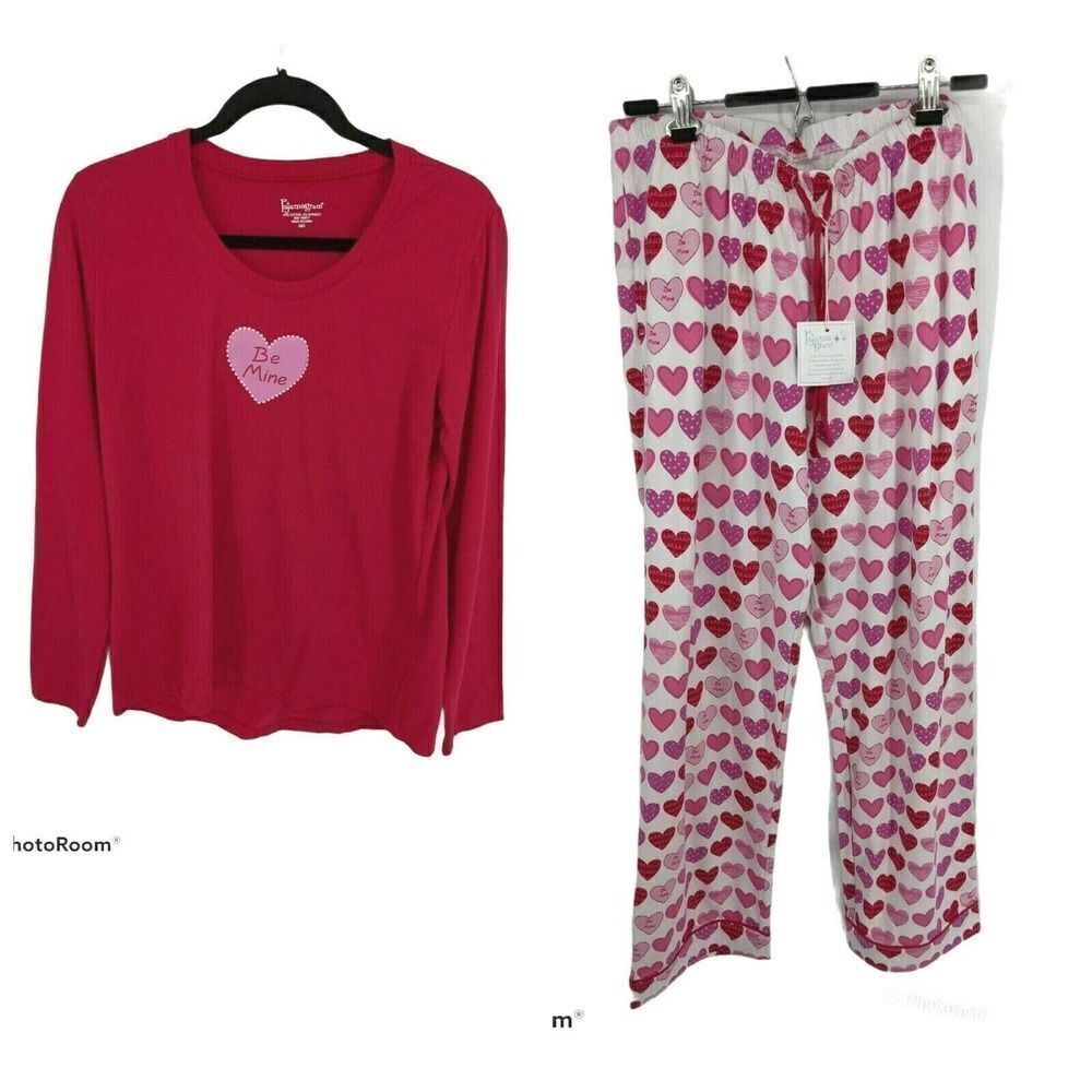 Pajamagram Red Pajamas 2 Piece Set Valentine PJ's Lounge Wear‎
